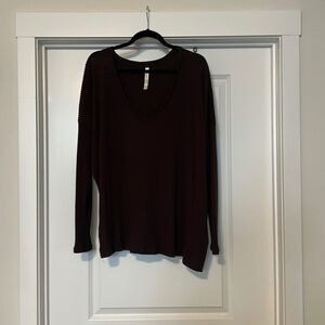 Babaton shirt, size 3, long sleeve V neck